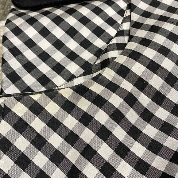 Emma & James Black & White Gingham Silk Sleeveless Top Size 14 - Picture 7 of 7
